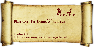 Marcu Artemíszia névjegykártya